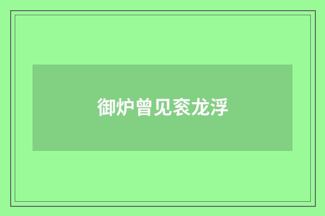 御炉曾见衮龙浮