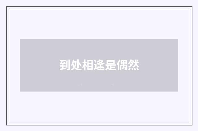 到处相逢是偶然