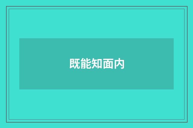 既能知面内