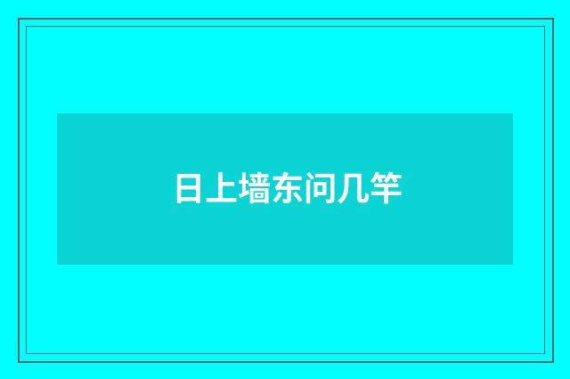日上墙东问几竿