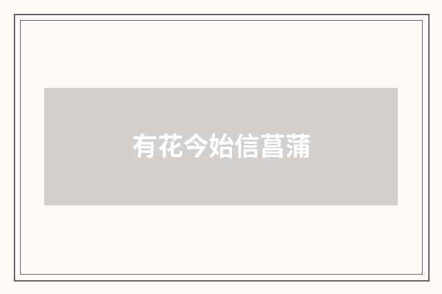 有花今始信菖蒲