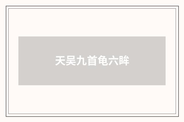 天吴九首龟六眸