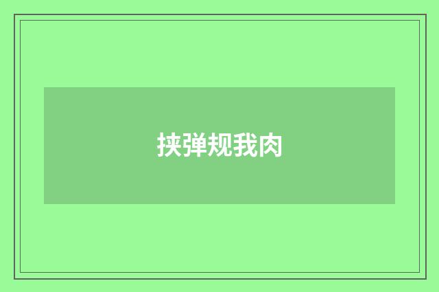 挟弹规我肉