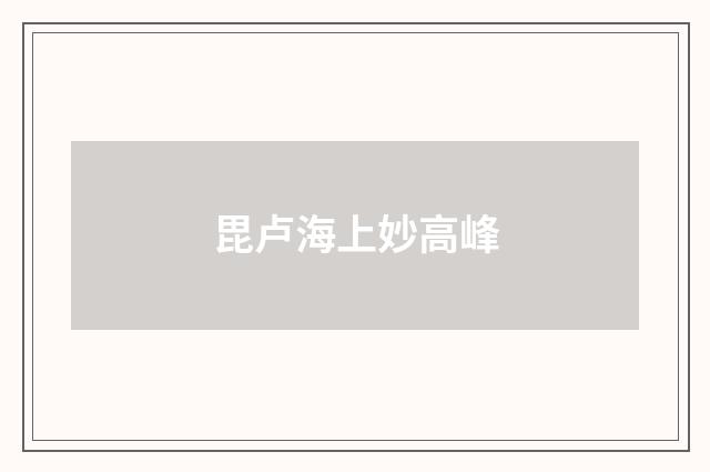 毘卢海上妙高峰