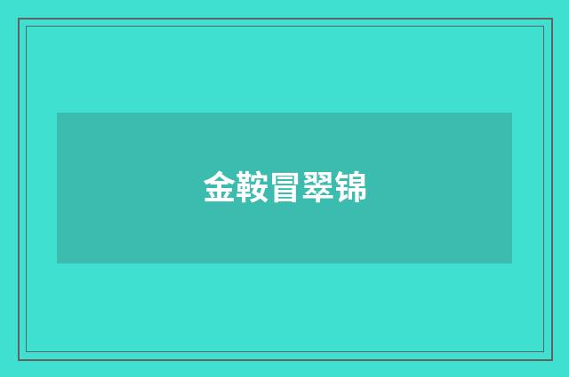 金鞍冒翠锦