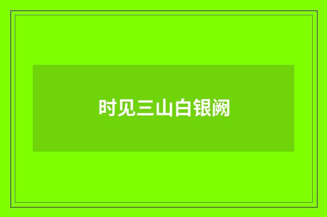 时见三山白银阙