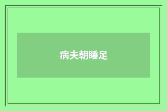 病夫朝睡足
