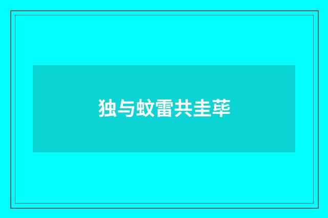 独与蚊雷共圭荜