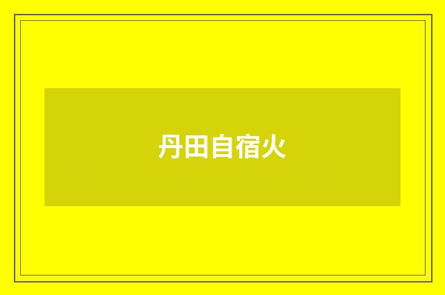 丹田自宿火