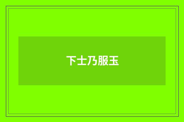下士乃服玉