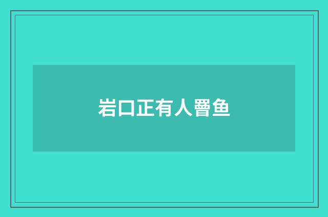 岩口正有人罾鱼