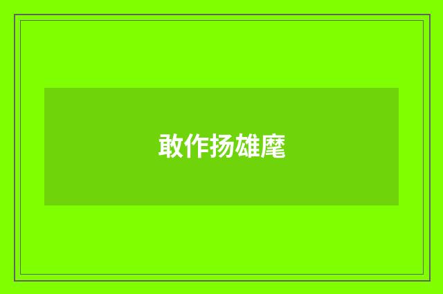敢作扬雄麾