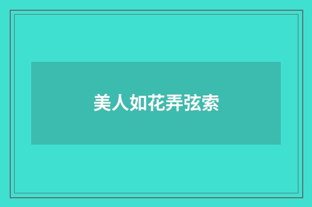 美人如花弄弦索