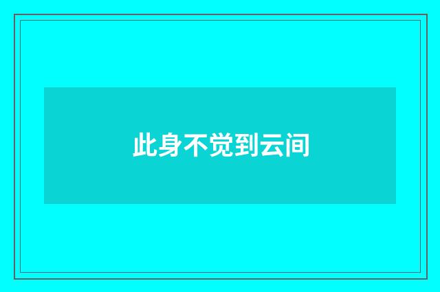此身不觉到云间