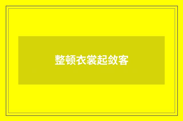 整顿衣裳起敛客