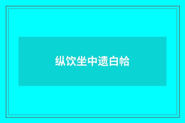 纵饮坐中遗白帢