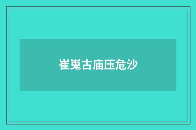 崔嵬古庙压危沙