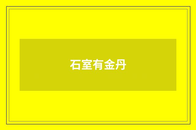 石室有金丹