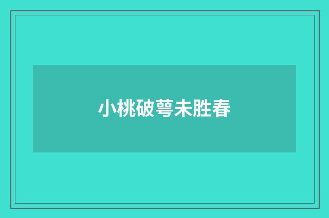 小桃破萼未胜春