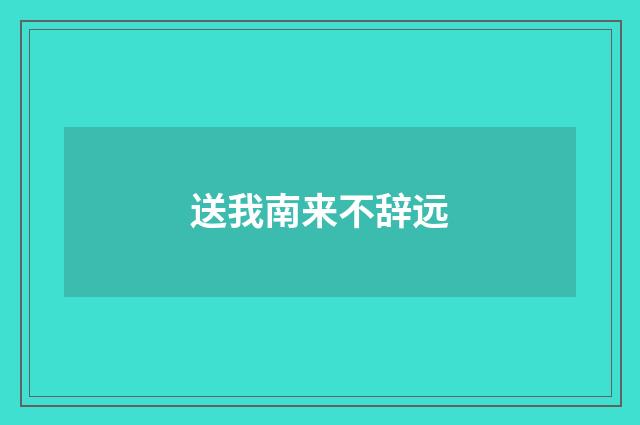 送我南来不辞远