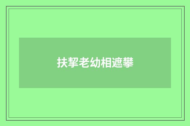 扶挈老幼相遮攀