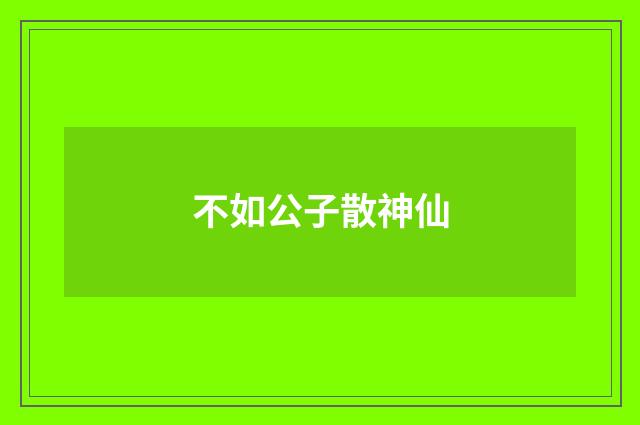 不如公子散神仙