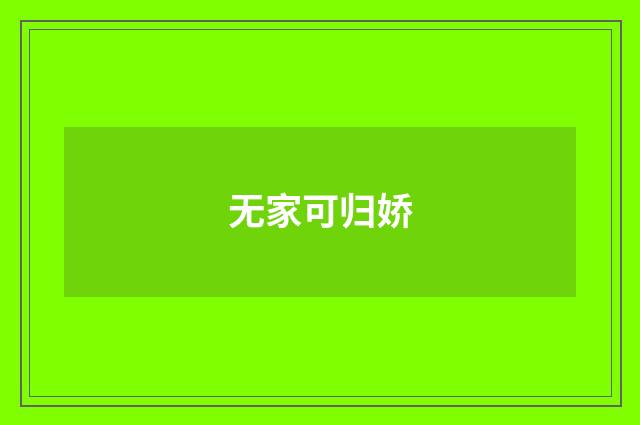 无家可归娇
