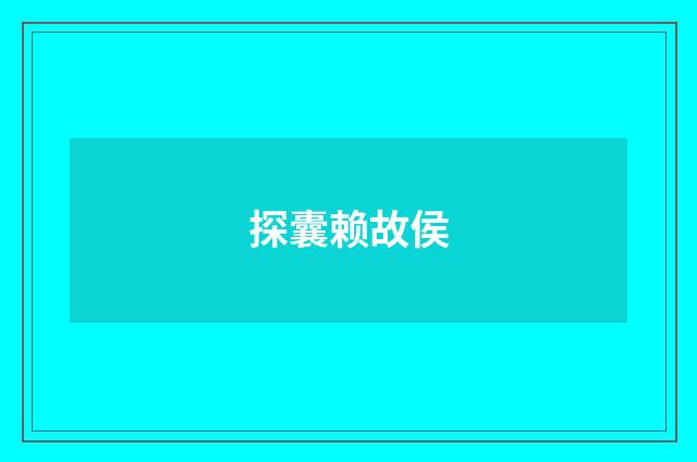 探囊赖故侯