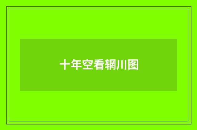十年空看辋川图
