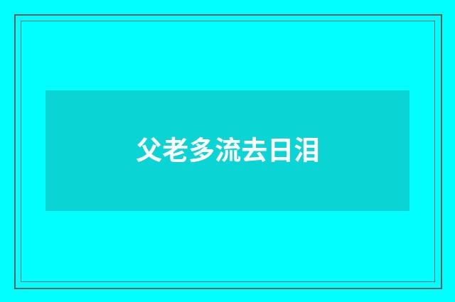 父老多流去日泪