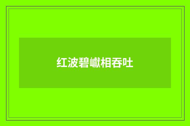 红波碧巘相吞吐