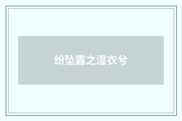 纷坠露之湿衣兮