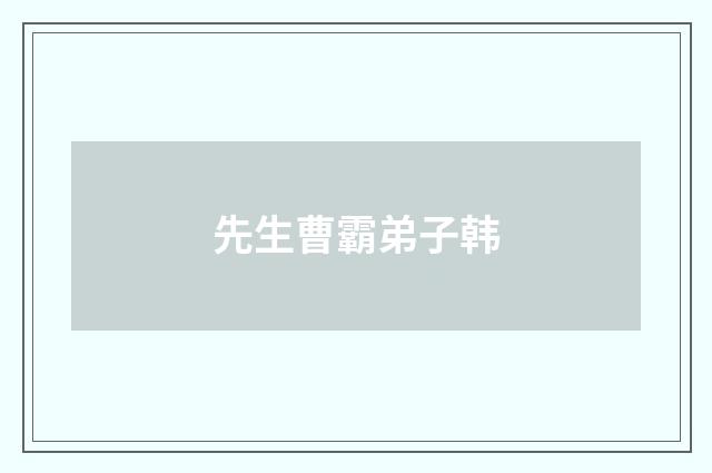 先生曹霸弟子韩