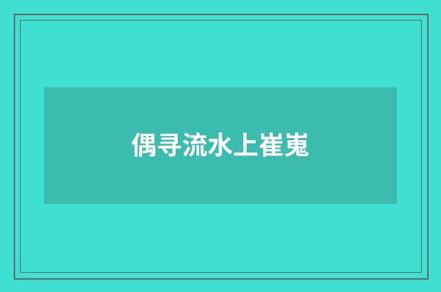 偶寻流水上崔嵬