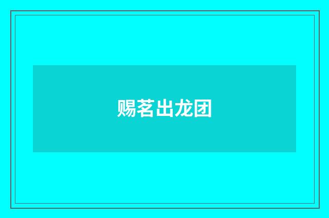 赐茗出龙团