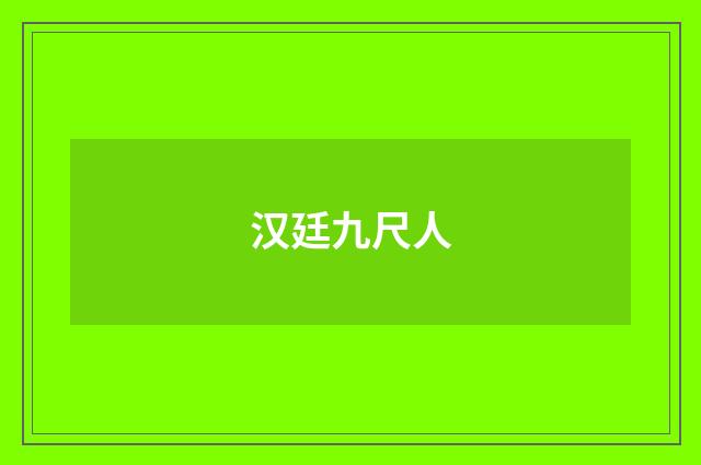 汉廷九尺人