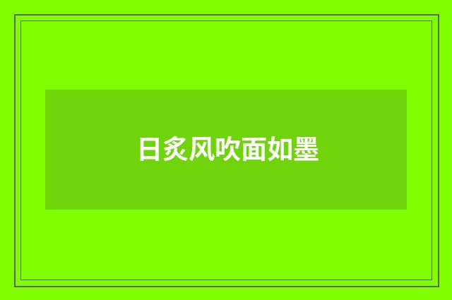 日炙风吹面如墨