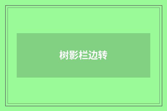 树影栏边转