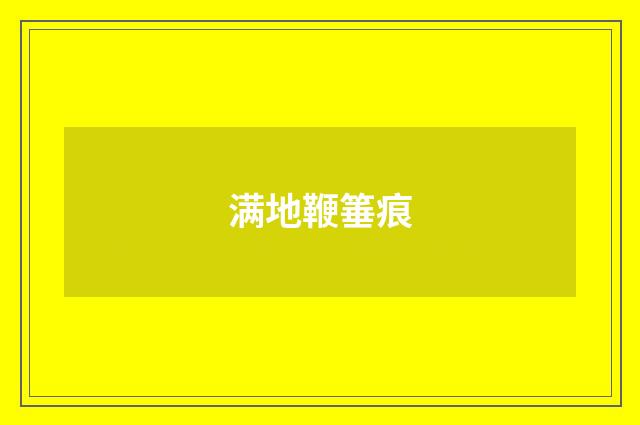 满地鞭箠痕
