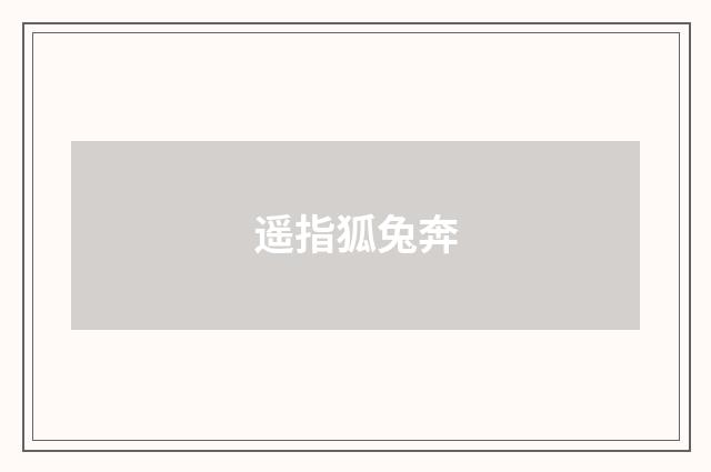 遥指狐兔奔