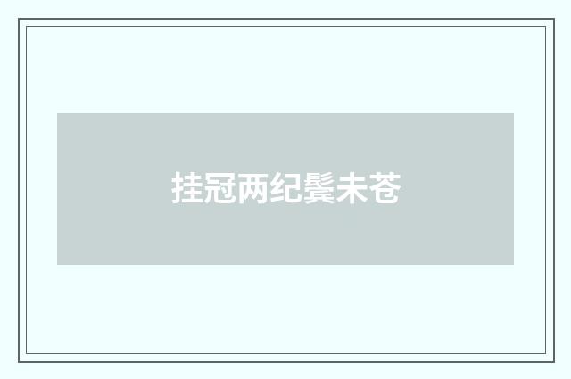 挂冠两纪鬓未苍