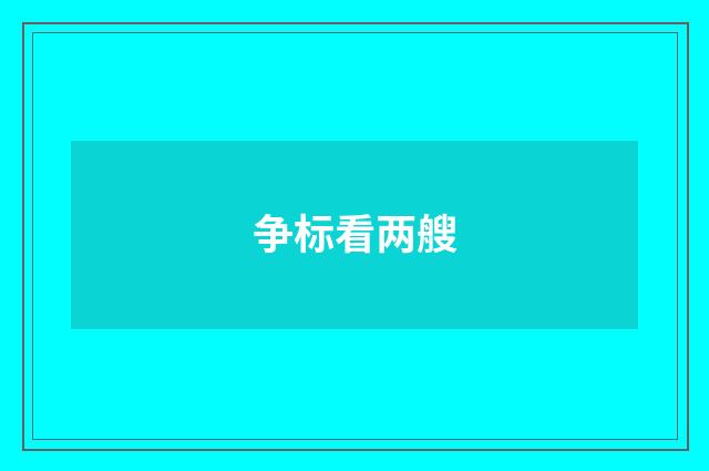 争标看两艘