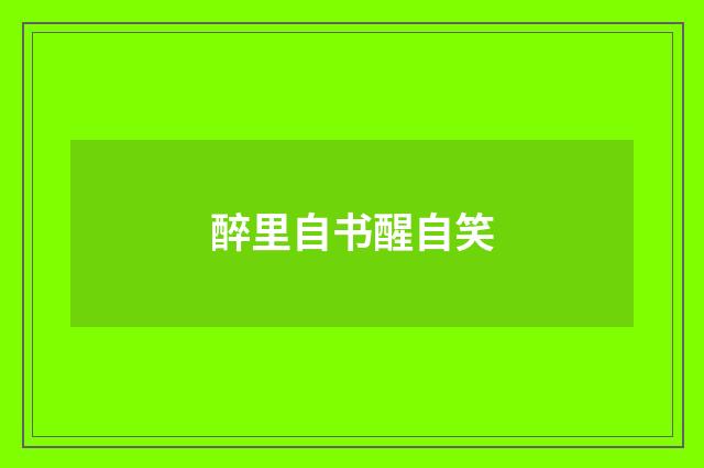 醉里自书醒自笑