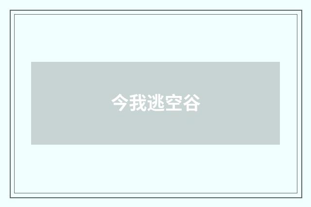今我逃空谷