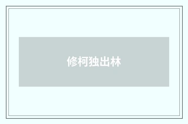 修柯独出林