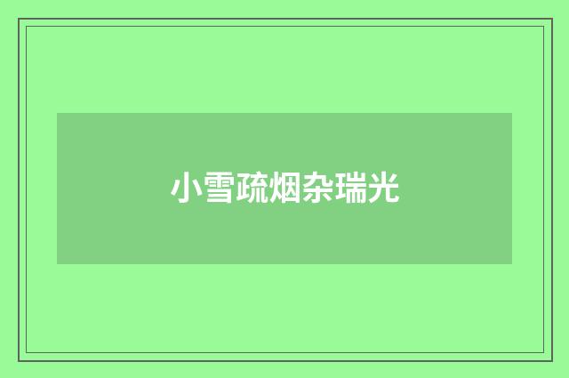 小雪疏烟杂瑞光