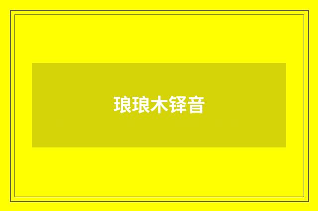 琅琅木铎音