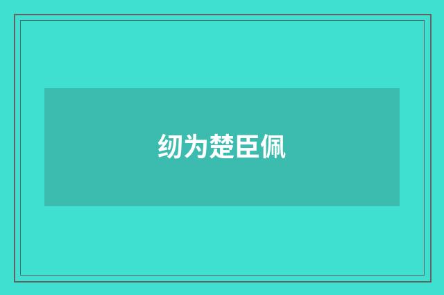 纫为楚臣佩