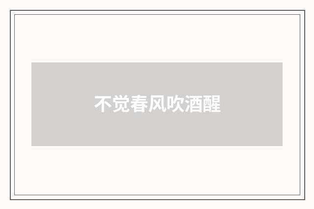 不觉春风吹酒醒