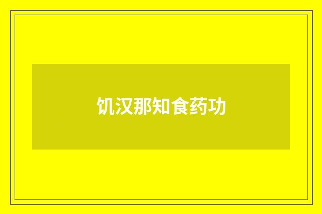 饥汉那知食药功